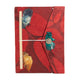 Cahier Lokta à fleurs – Grand (21x15cm) – 45 feuilles – Comprend un marque-page – rubis
