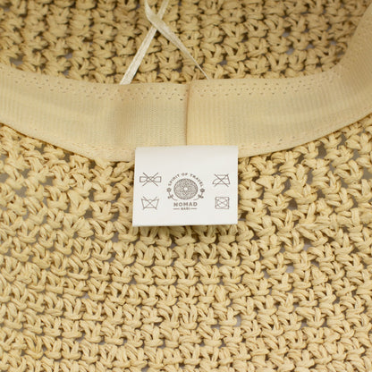 Sombrero de paja tipo floppy para el sol - beige natural