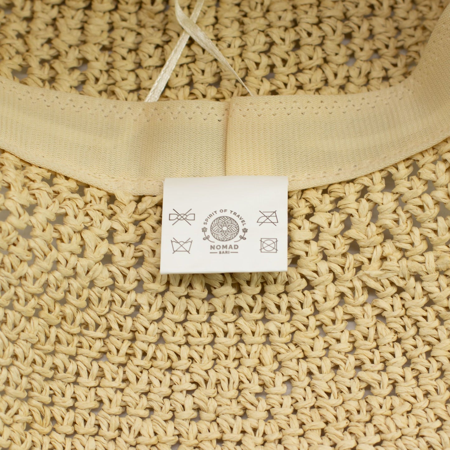 Sombrero de paja tipo floppy para el sol - beige natural