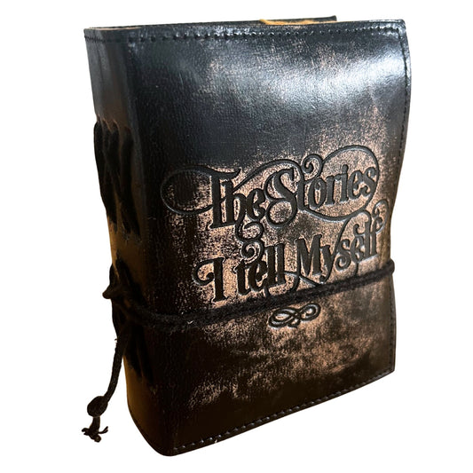 Ledernotizbücher mit dickem Rand (5 x 3,5 Zoll) – Die Geschichten, die ich mir selbst erzähle