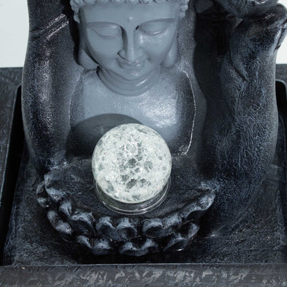 Tischbrunnen mit Hand und Kopf von Buddha (20x25x35 cm)