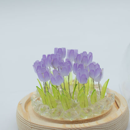 Dôme de jardin Éclat Floral - 20 tulipes - LED USB