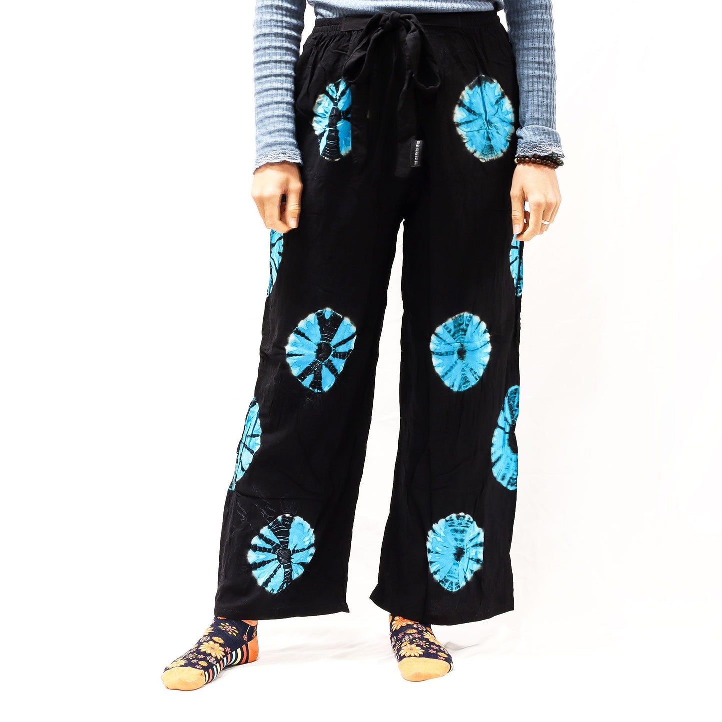Loungehose im japanischen Stil - Medium - Schwarz, Blau