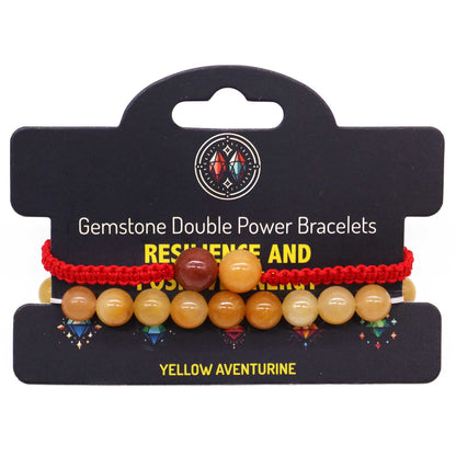 Bracelets en pierres précieuses à double pouvoir - Aventurine jaune
