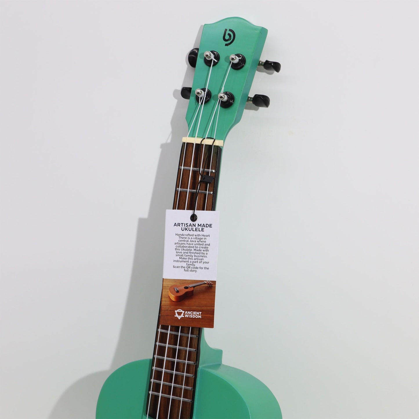 Ukelele Artesanal - Acabado Sunburst Azul (4 Cuerdas)