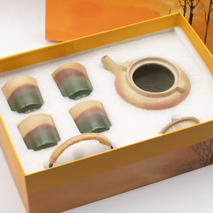 Juego de té de estilo kyusu japonés - para té verde - cuatro tazas