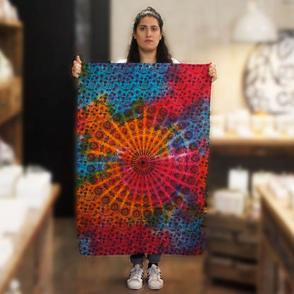 Arte Pared Algodón Mandala Redonda