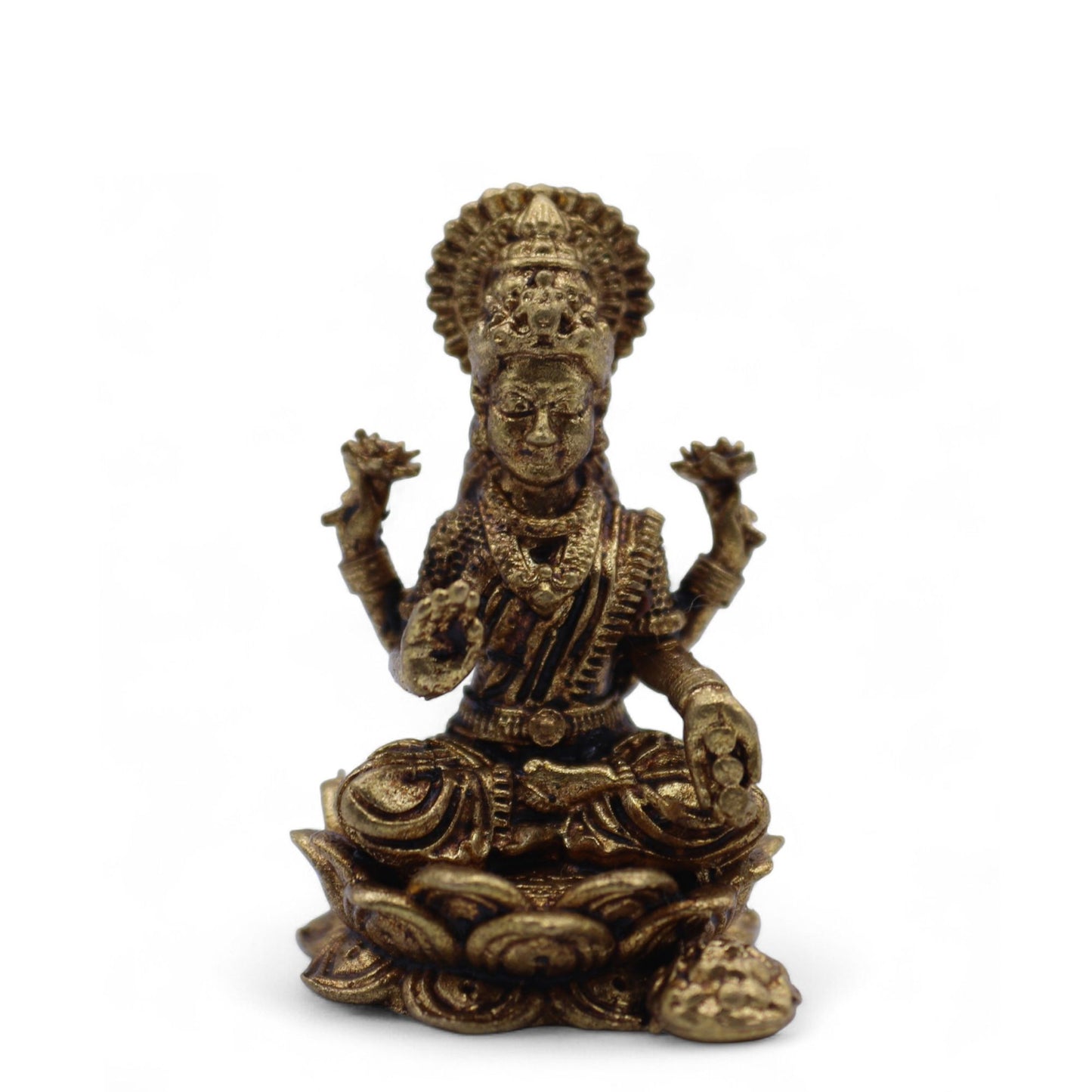 Miniaturgötter aus Messing - Laxmi (11 g) - 30 mm