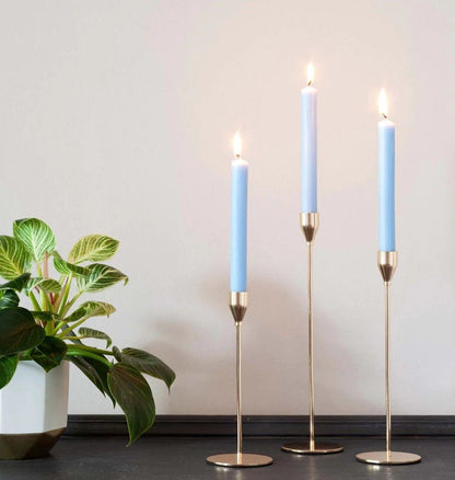 10 x Velas a granel de color sólido - Azul marino rústico - Paquete de 10