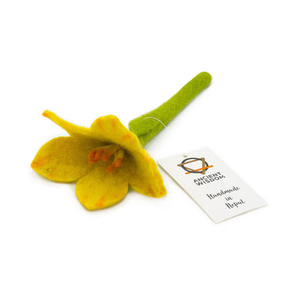 6 x Flores de fieltro - Lirio (colores surtidos)