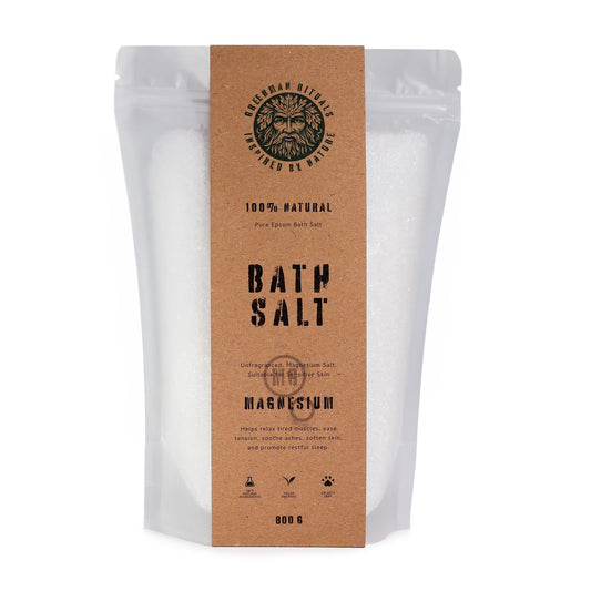 Greenman Rituals Sal de baño de Epsom con magnesio – Fórmula pura