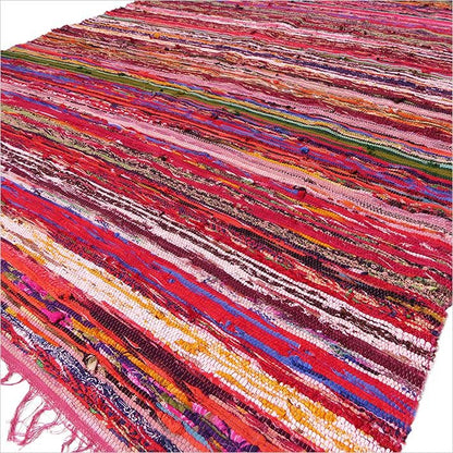 Alfombra Trapo Lujo Roja 150x90cm