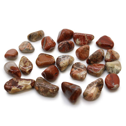 24 x Pequeñas piedras africanas - Jaspe claro - Brecciated