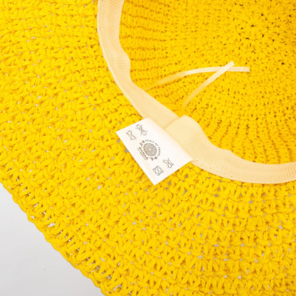Nomad Sari Chapeau de soleil en paille à larges bords - Jaune