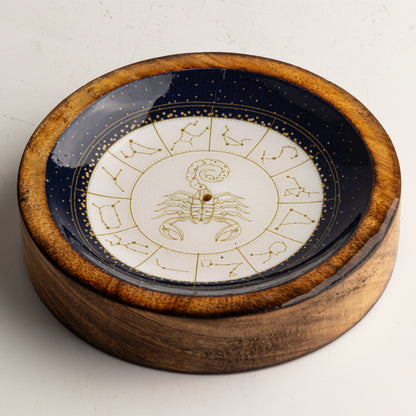 Mini cuenco y soporte para varitas de incienso Signo del Zodiaco – Escorpio