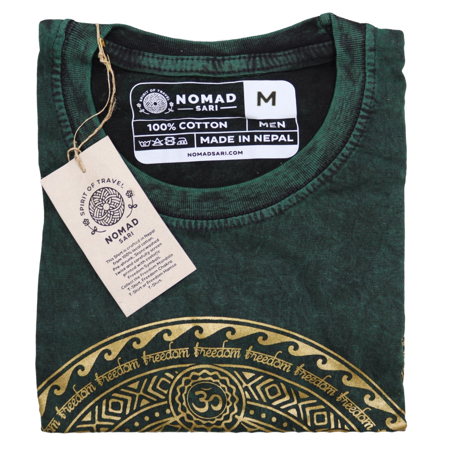 Nomad Sari Kleines T-Shirt – Chakra – Grün
