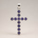 Colgante devocional de la India - Plateado con baño de plata (cadena de 45 cm) - Crucifijo Ionite