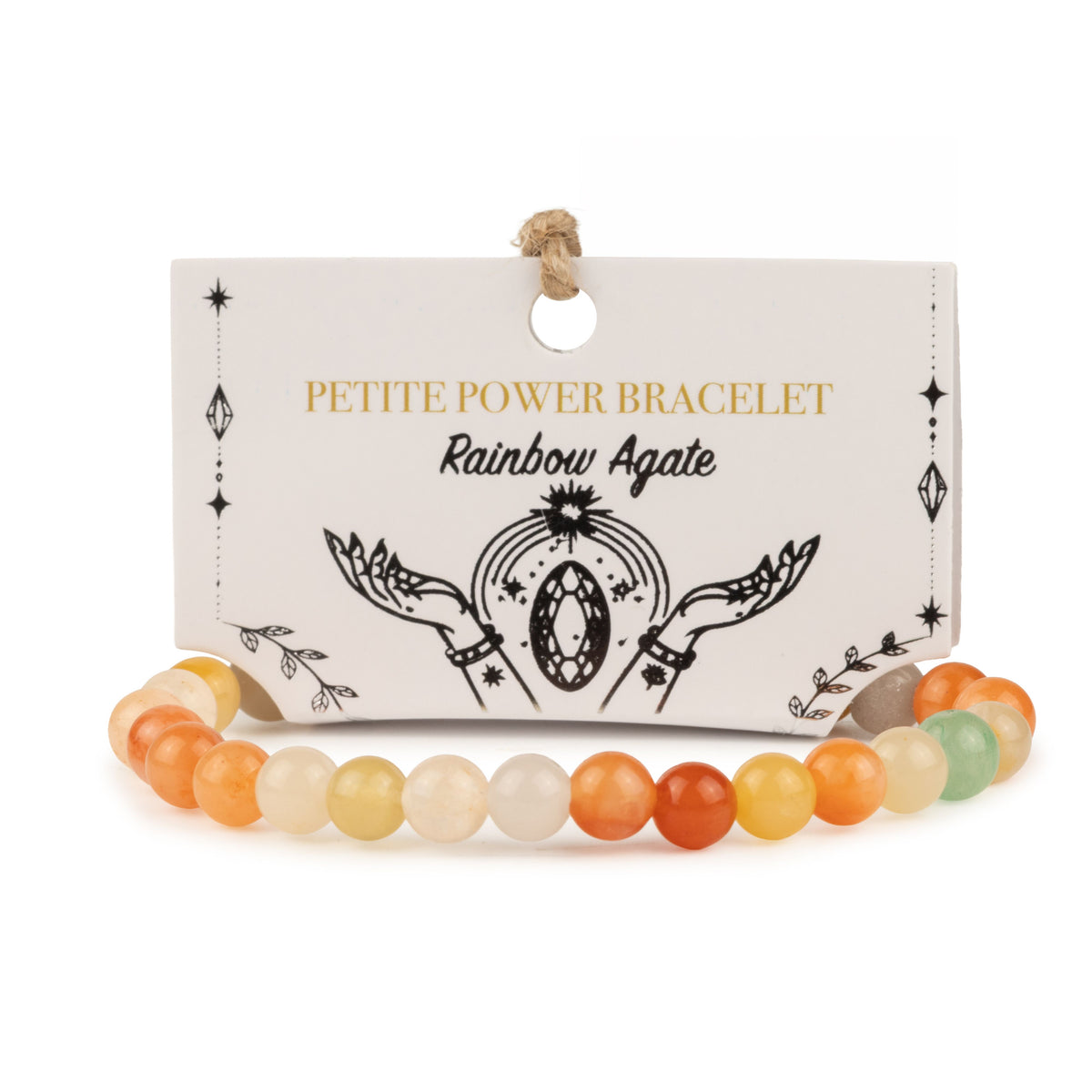 Pulsera de Poder Pequeña (17cmx6mm) - Ágata arcoíris