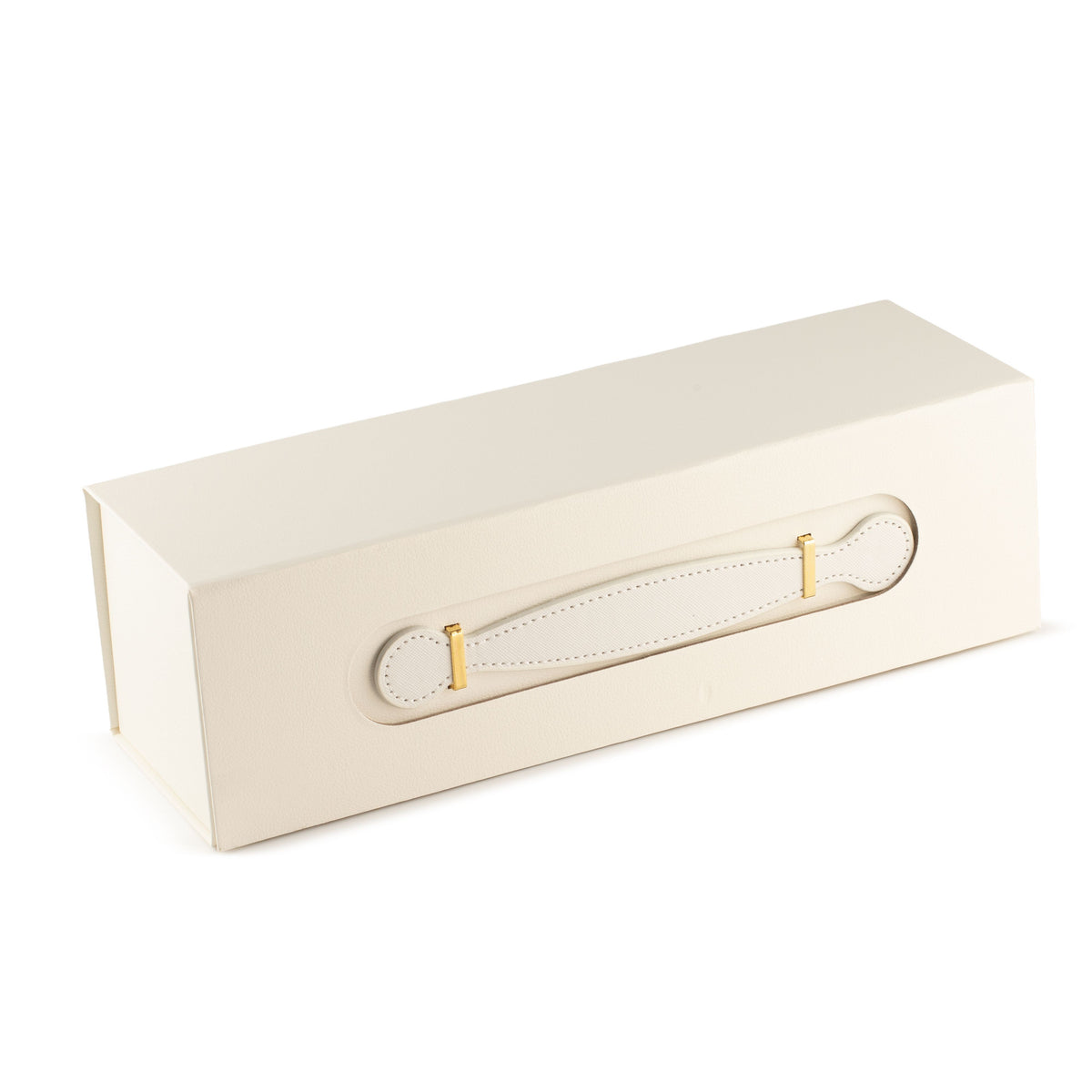 Caja de regalo plana - Forma de caja de vino (33.5x10x10.5 cm) - Blanco