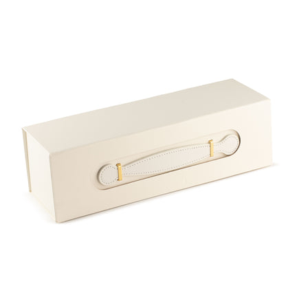 Caja de regalo plana - Forma de caja de vino (33.5x10x10.5 cm) - Blanco