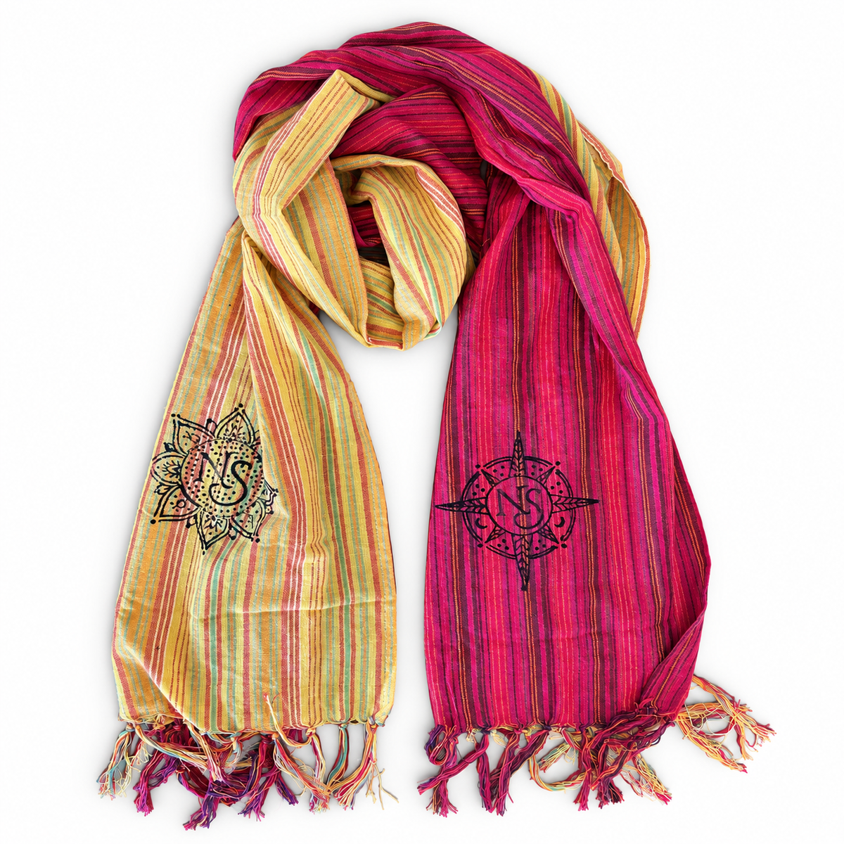 Nomad Sari - Bufanda de bendición de viaje - 170x50cm - Despedida de Katmandú