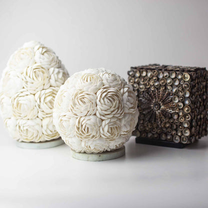 Lámpara Boho Sea Shell - Rosa Ovalada - 20cm