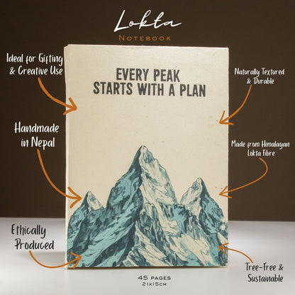 Grand carnet Lokta - Chaque sommet - Comprend un marque-page