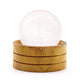 Sphère en cristal de quartz transparent de 50 mm avec support