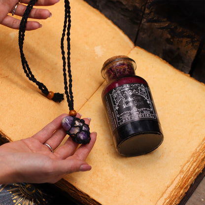 Potion de bain de sorcière ancienne et amulette en cristal de citrine - Succès