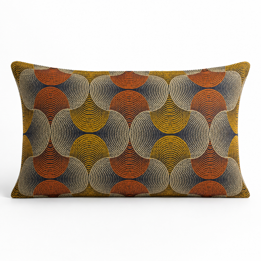 Housse de coussin classique - Tourbillon urbain - 30x50 cm - Style bois