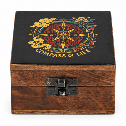 Pequeña caja esmaltada - Brújula de la vida