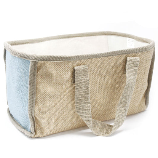 Cesta Grande Yute Azul 33x18x20cm