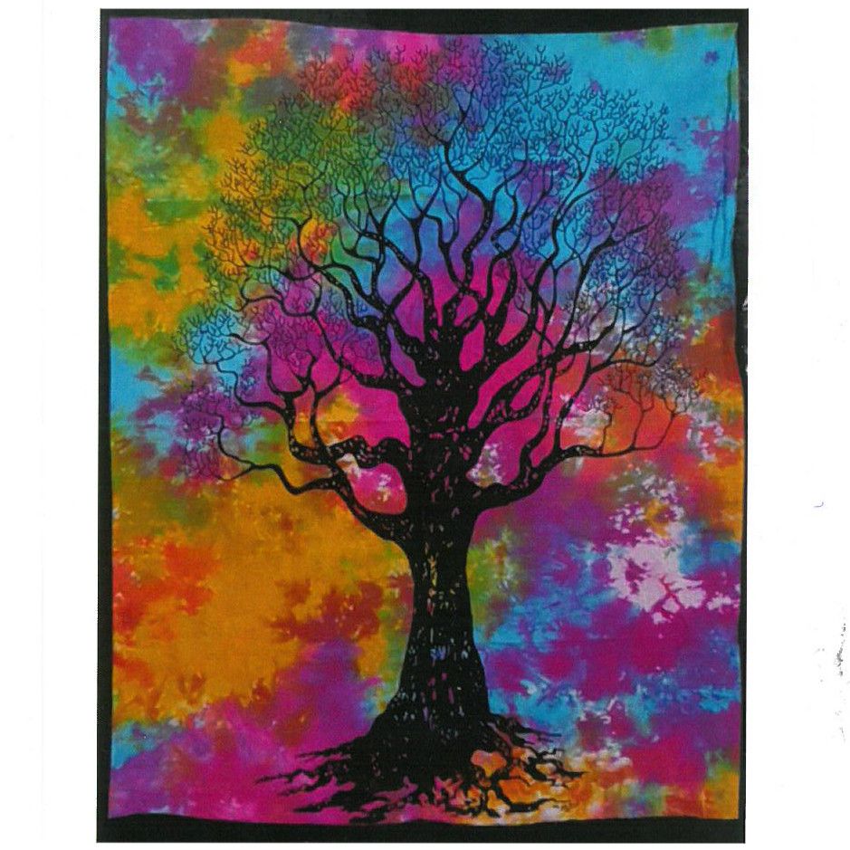 Arte Pared Algodón Árbol Fuerza