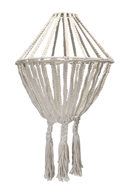 Grand lustre en macramé - Naturel