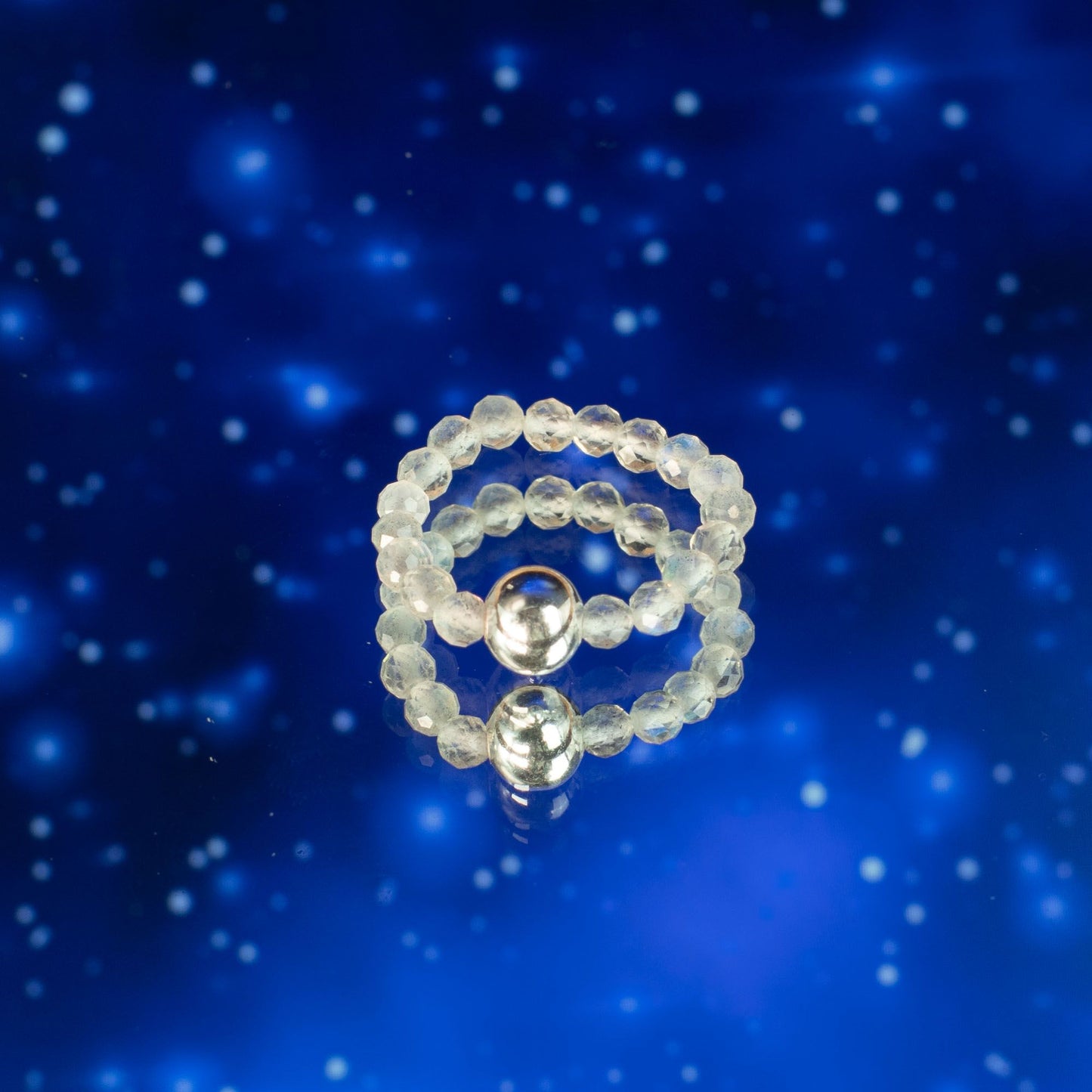 Ring-Set mit Nymphengeist-Edelstein – Nordlichter
