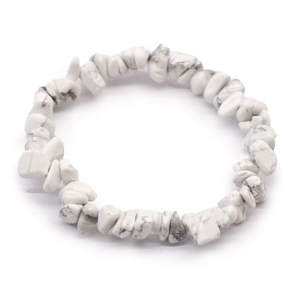 Bracelet bombe de bain avec pierres précieuses en jaspe blanc