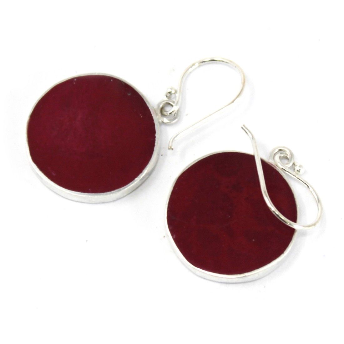 Pendientes Plata Árbol Vida 15mm Coral