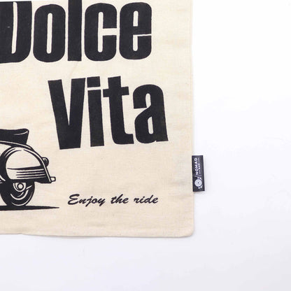 Ikonische Basic-Tasche – La Dolce Vita – (40 x 36 cm) – Natur 4 oz