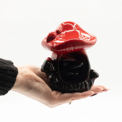 Brûleur d'encens à refoulement - Grande pomme de pin rouge