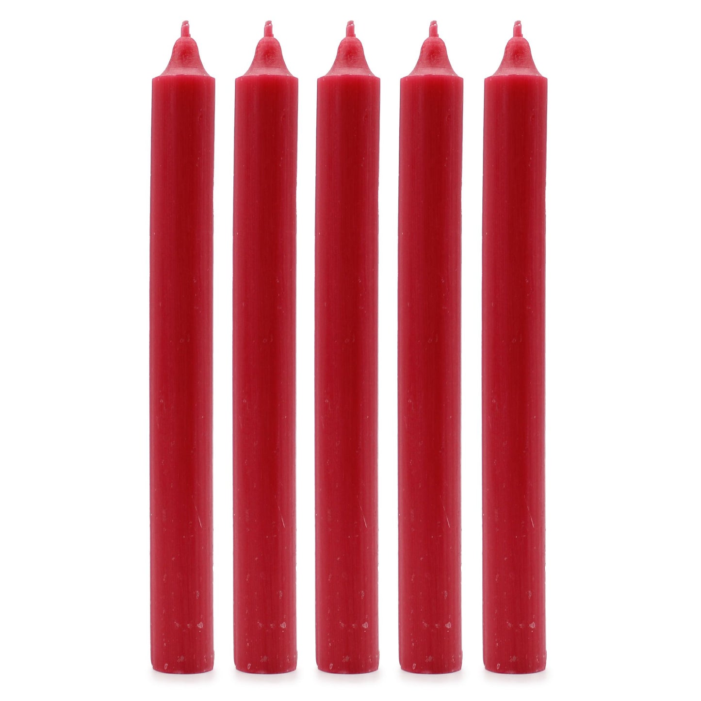 Juego de Velas de Mesa de Color Sólido - Pack de 21 - Rojo Rústico