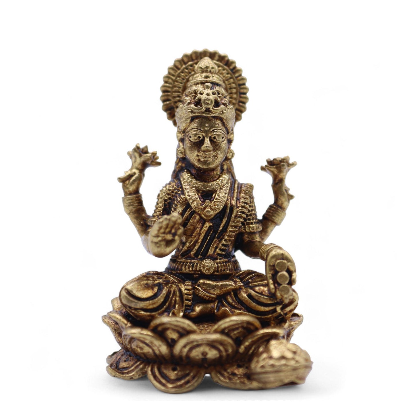 Miniaturgötter aus Messing - Laxmi (22 g) - 37 mm