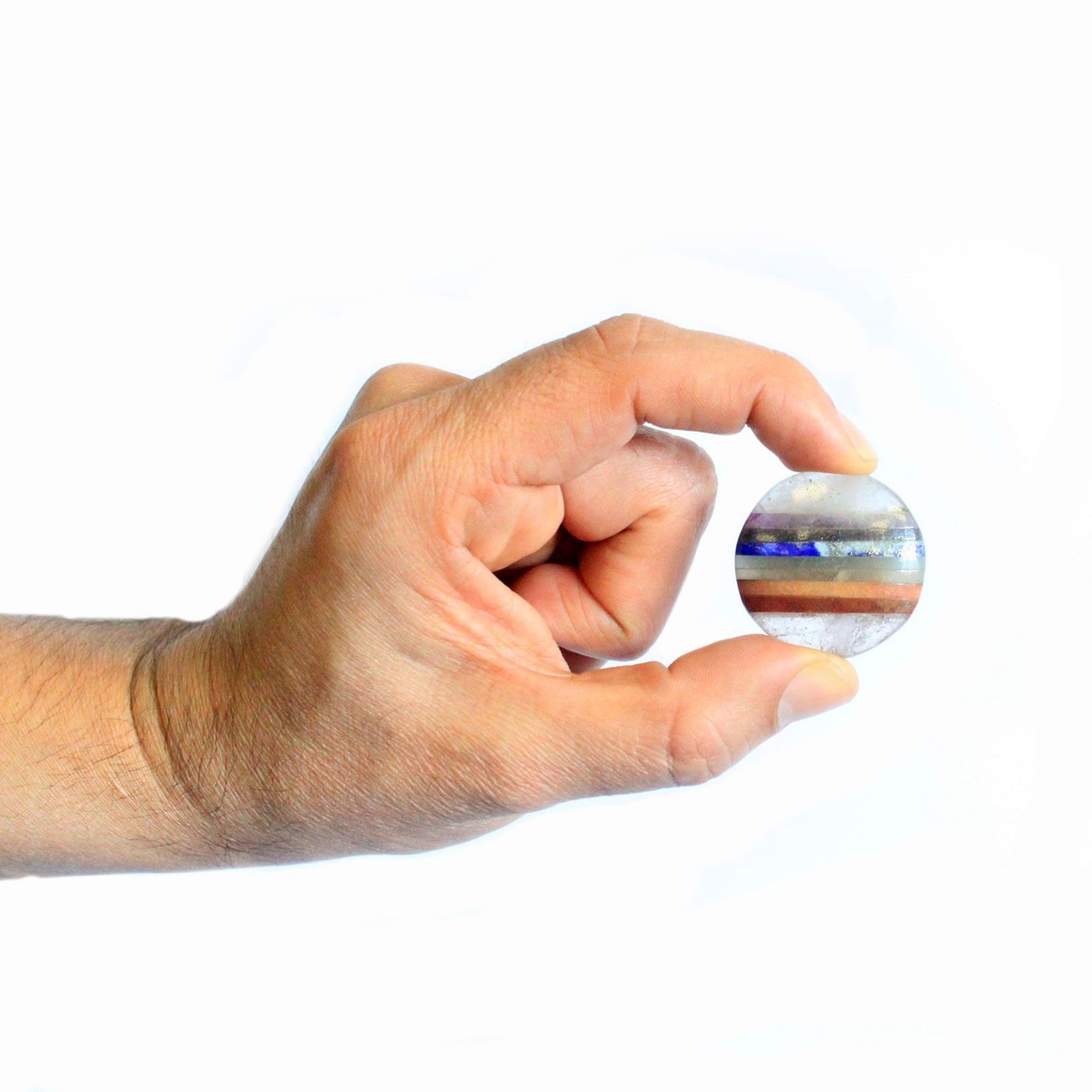 Kristall-Handstein mit Chakren 45 mm