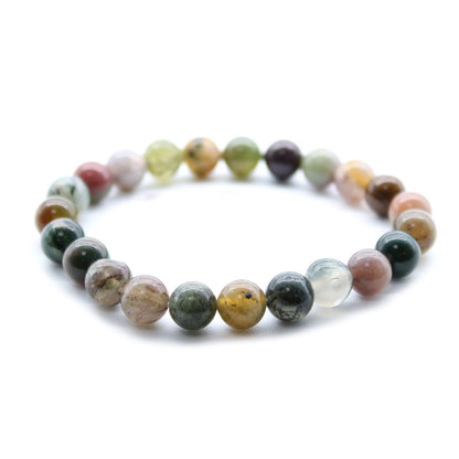 Brazalete de Energía Ágata Musgo 8mm