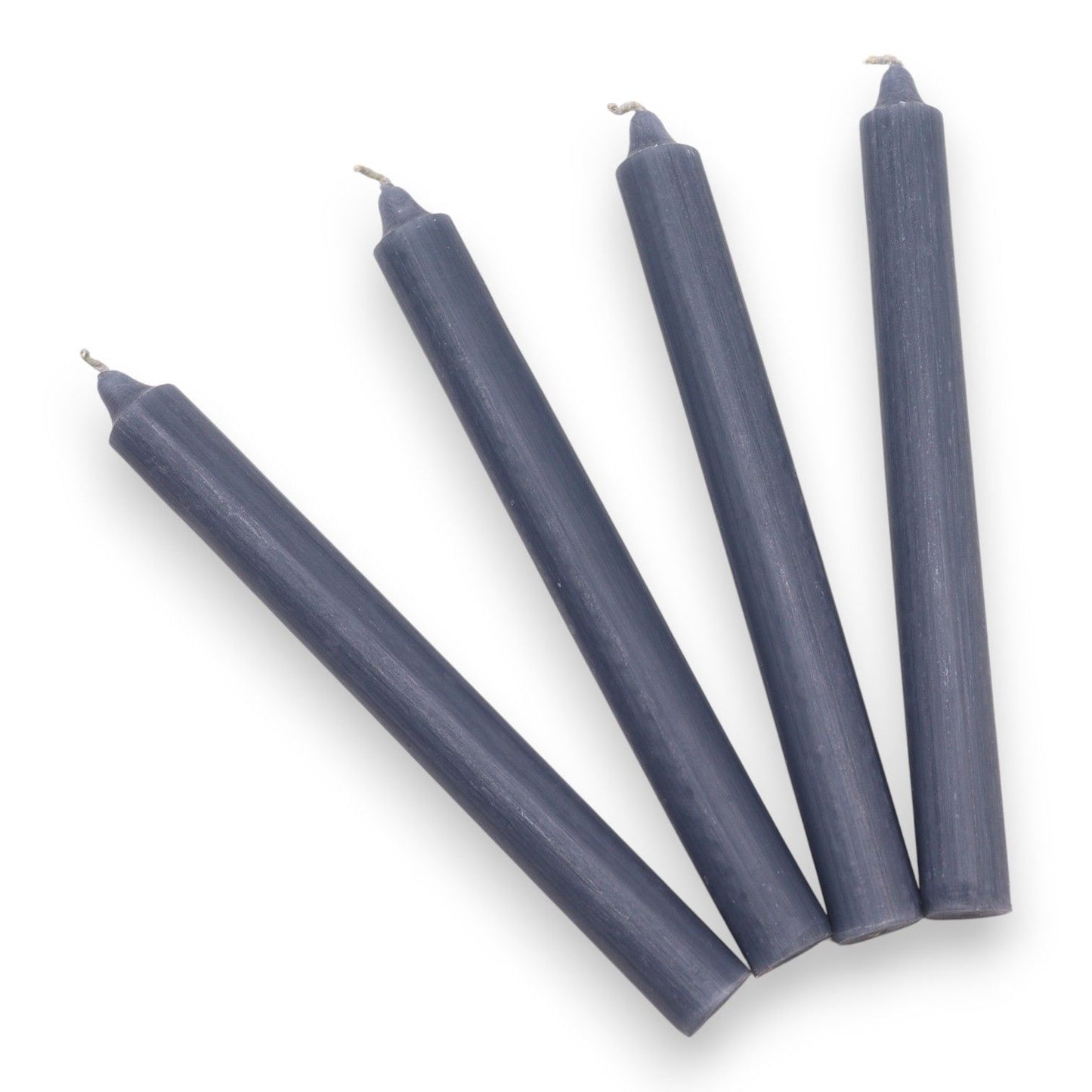 10 x Velas a granel de color sólido - verde azulado rústico - Paquete de 10