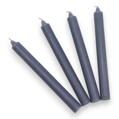 10 x Velas a granel de color sólido - verde azulado rústico - Paquete de 10