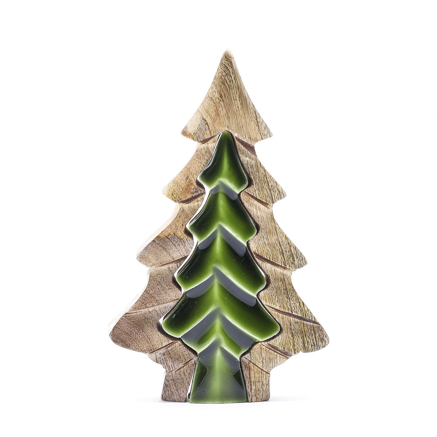 Perdu dans les bois - Petit arbre dans un arbre - Décoration en bois - 15x10cm