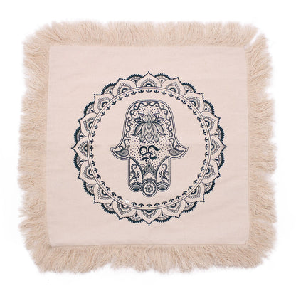 Coussin Mandala Hamsa - 45x45cm - Vert