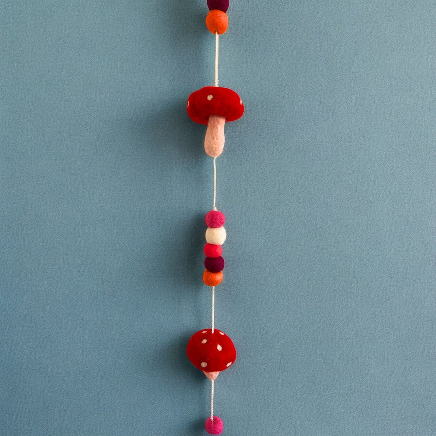 Colgante de Pared de Fieltro - Hongos de Sombrero Rojo