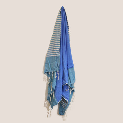 Toalla de algodón Pario - 100x180 cm - Azul cielo