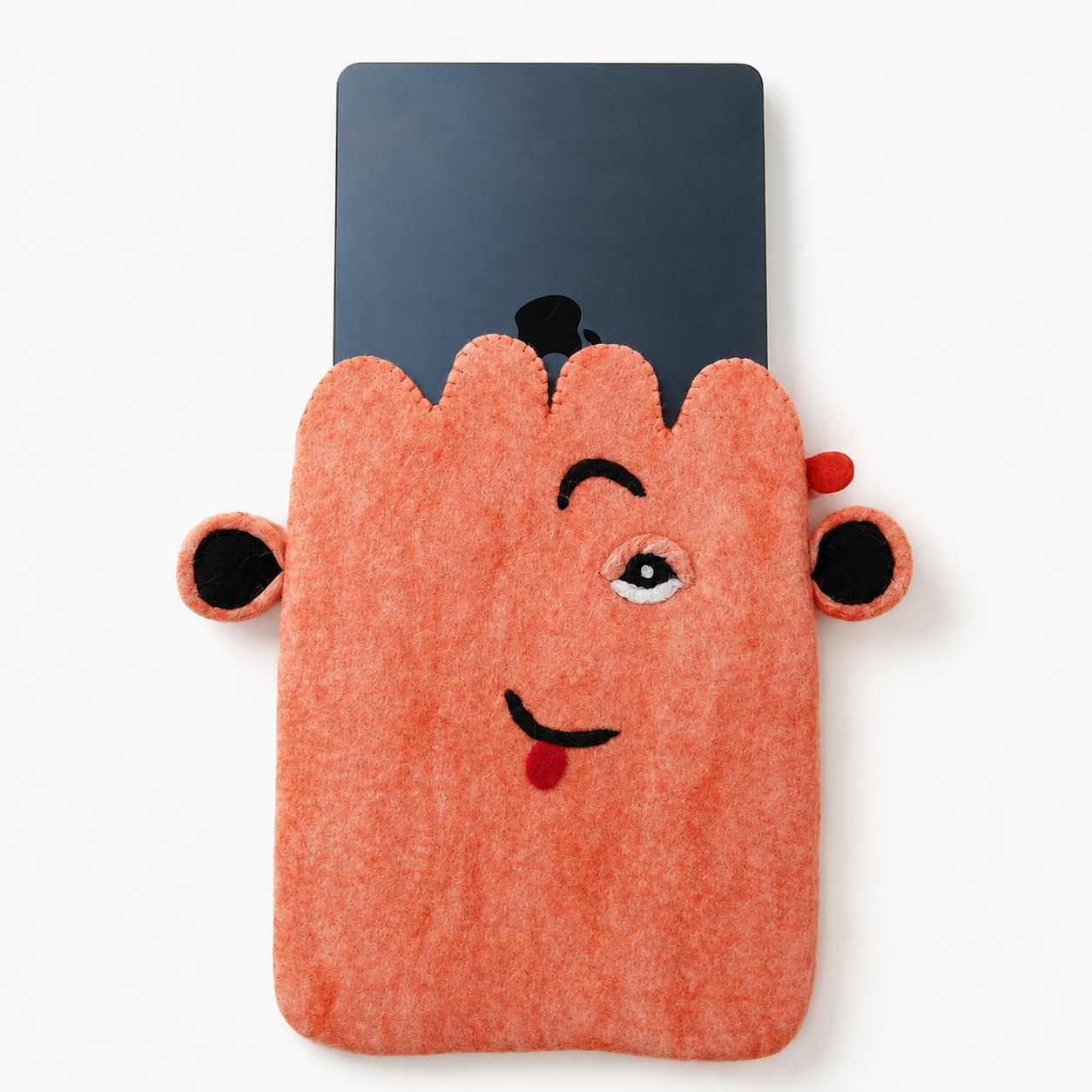 Funda de fieltro para portátil (hasta 14")  - Cara rosa bonita
